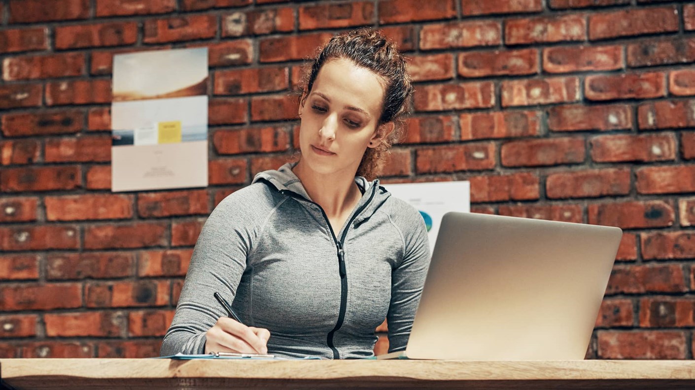 Woman at laptop