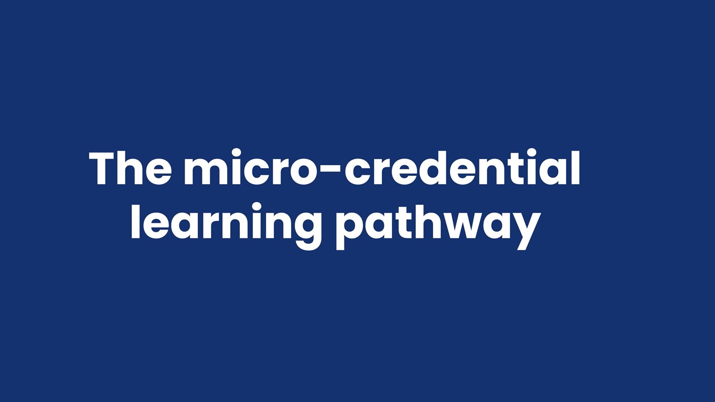 The micro-credential learning pathway